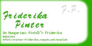 friderika pinter business card